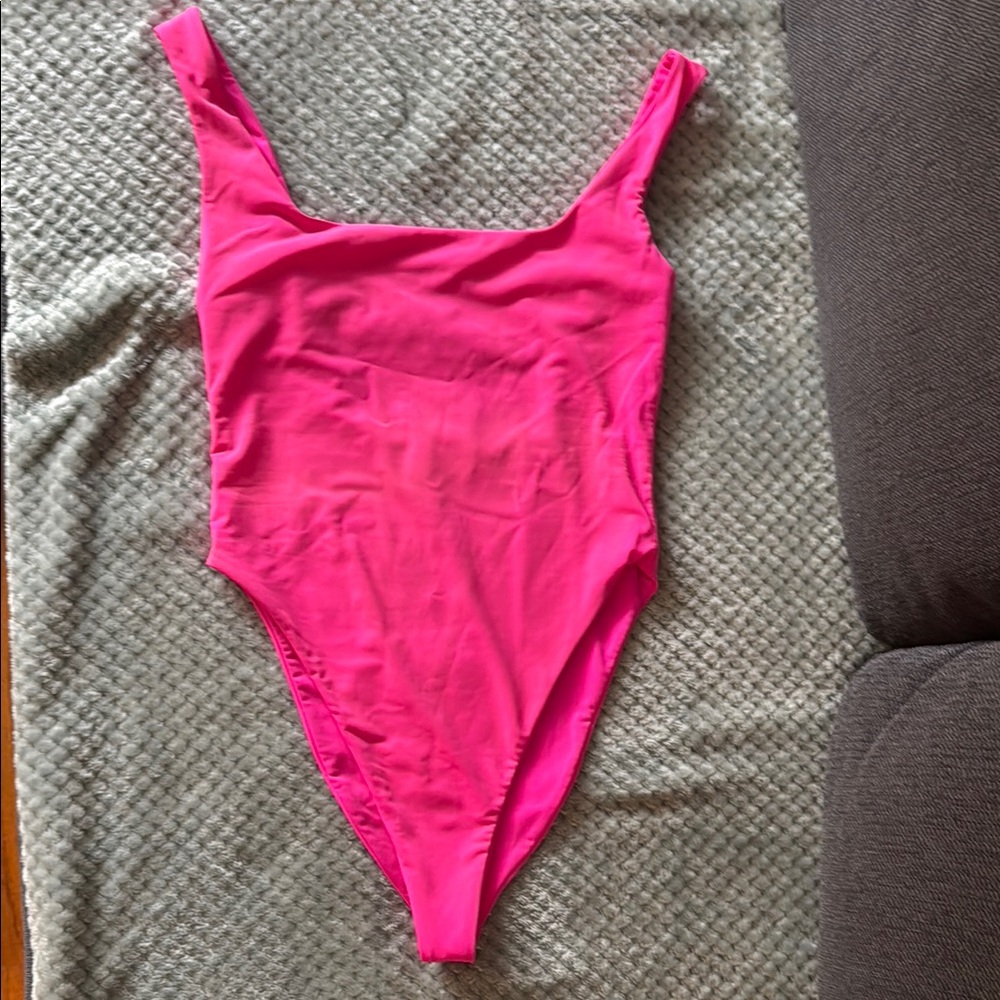 Mara Hoffman Pink One Piece Swimsuit Classic Silhouette